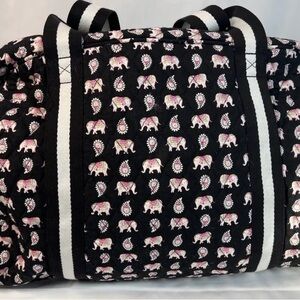 VERA BRADLEY PINK ELEPHANTS SPORT DUFFEL